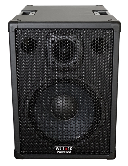 WJ1x10 powered 650 watt bass guitar cabinet. Also suitable for double bass cabinet and upright bass.