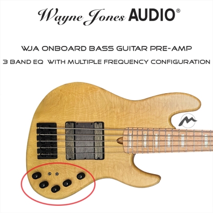 Wayne Jones Audio 3-band onboard bass guitar pre-amp