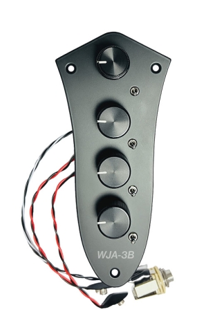 Wayne Jones Audio WJA-3B, all-in-one jazz-style control plate 3-band onboard bass guitar pre-amp